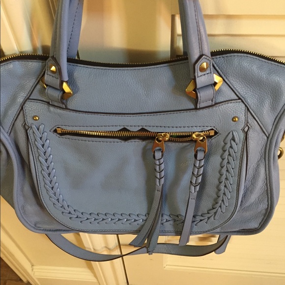OrYANY pebble leather handbag. Light blue - Picture 2 of 6